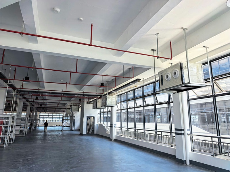 電動工具生產車間制冷降溫，安裝蒸發冷省電空調 - 臥式射流機型