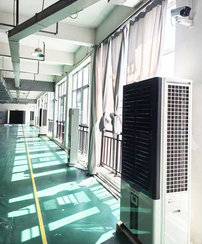 廠房專用空調優解：蒸發冷省電空調-立式軸流雙風口機組